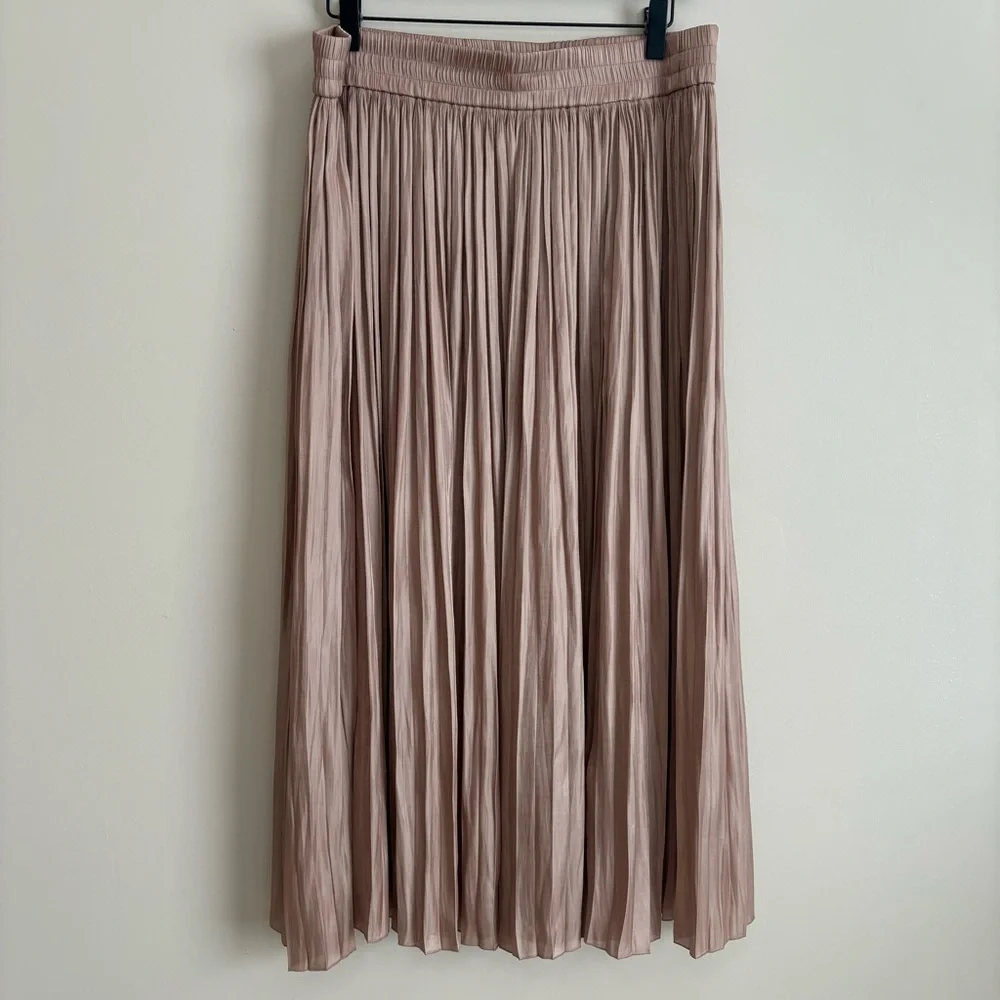 kate spade Pleated Midi Skirt in Camel